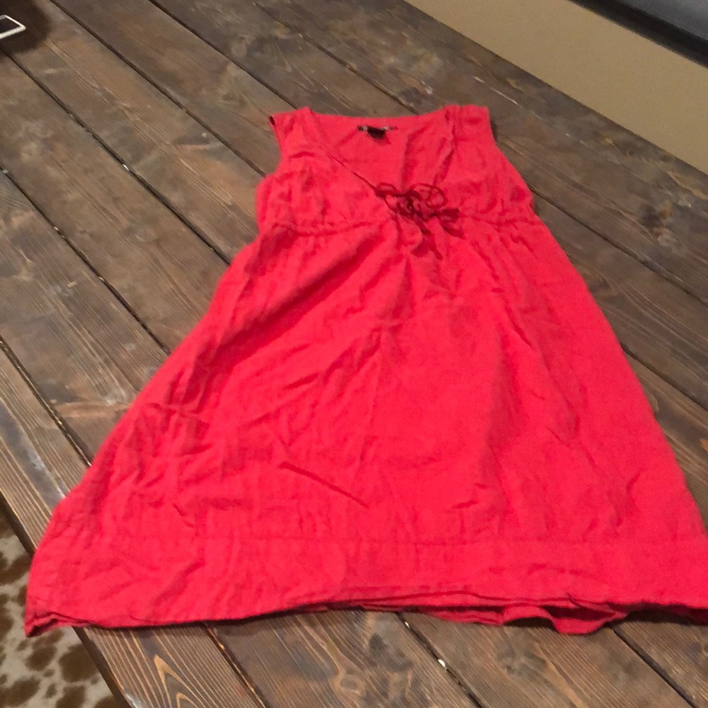 Lucy brand red short dress tie front